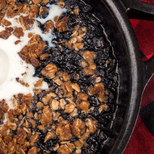 Smoked Blueberry Crumble