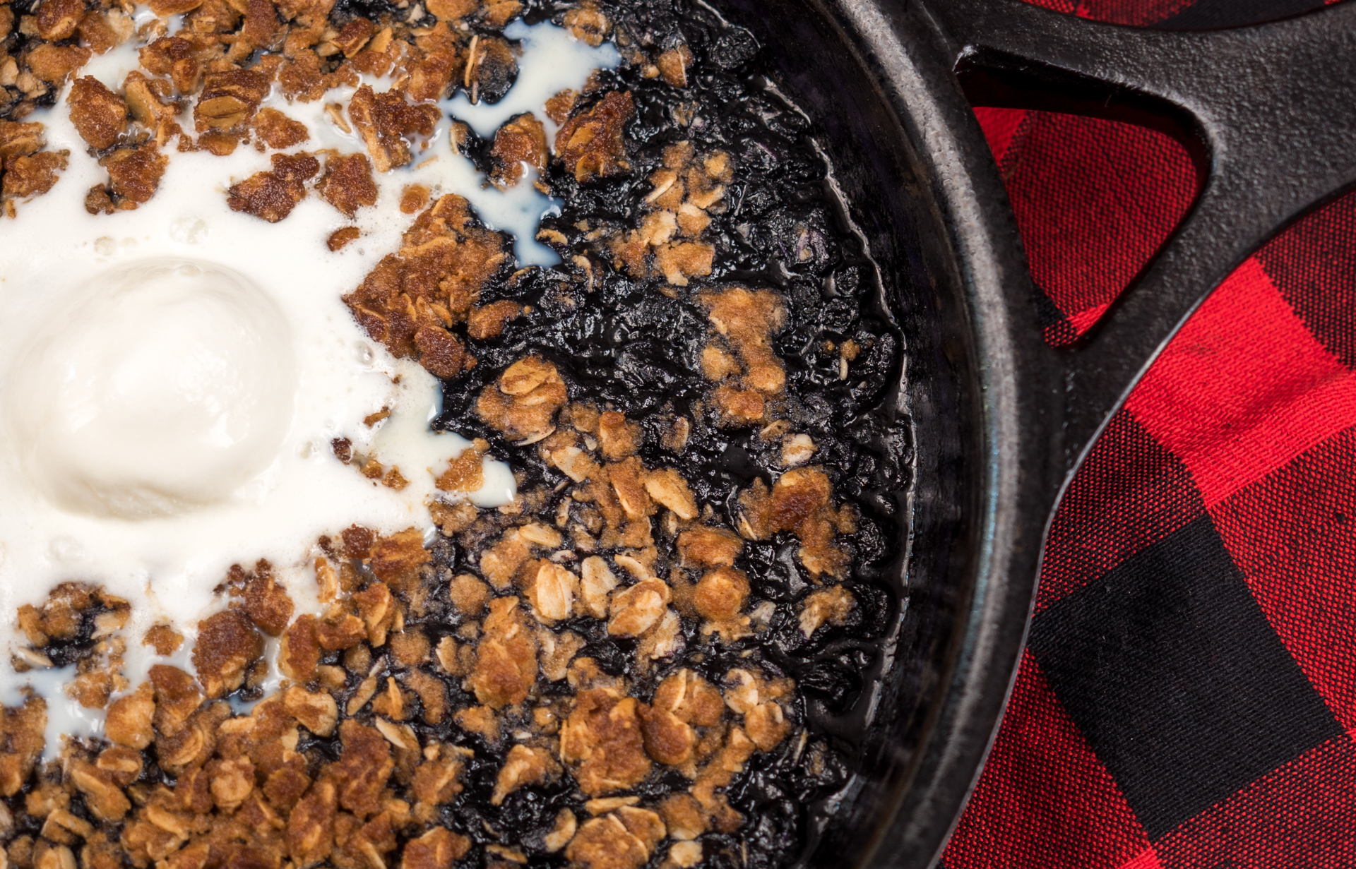Smoked Blueberry Crumble