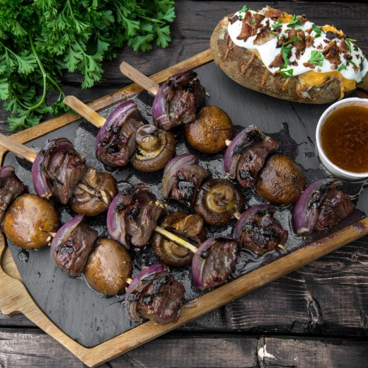 Butter & Herbs Venison Brochettes