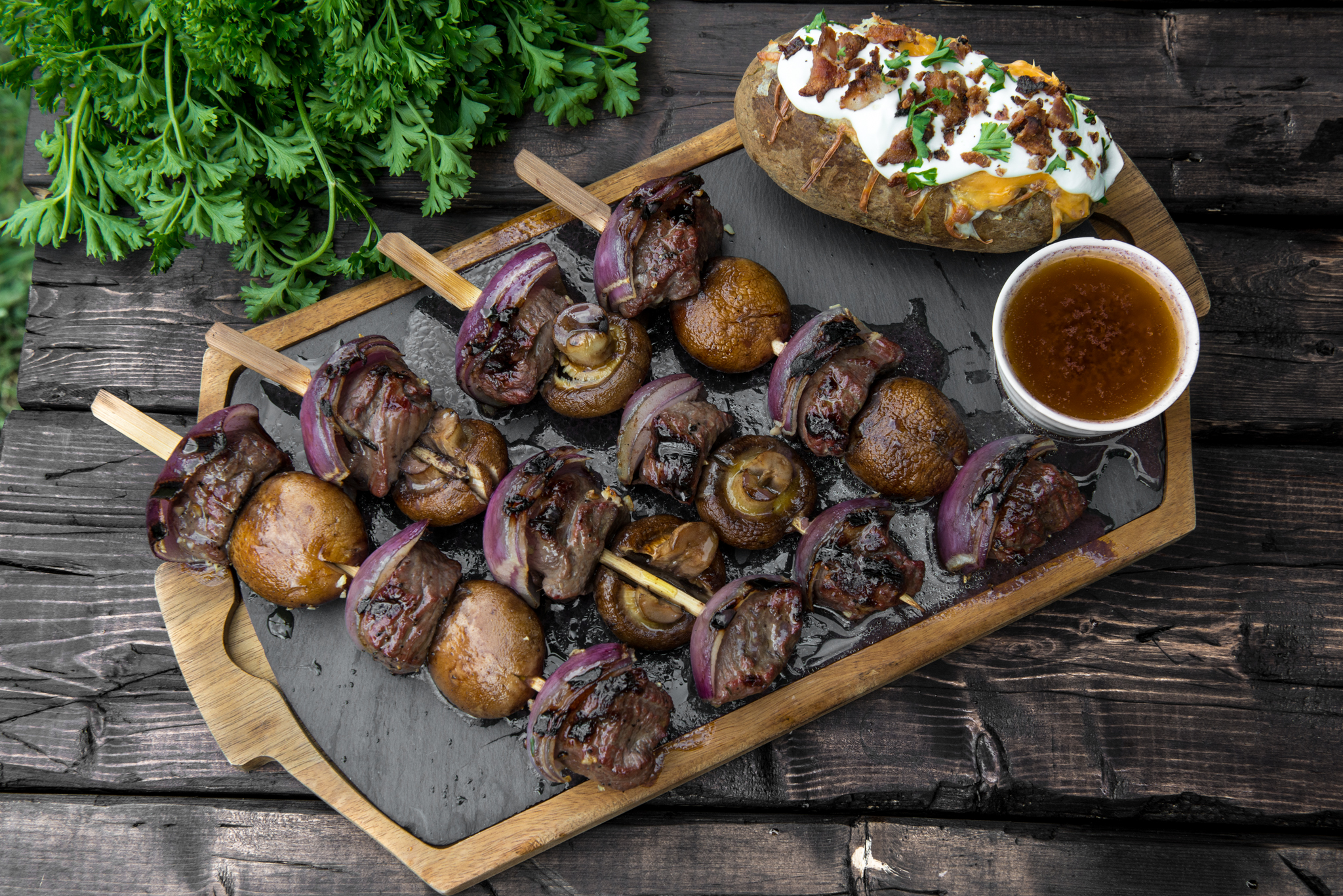 Butter & Herbs Venison Brochettes