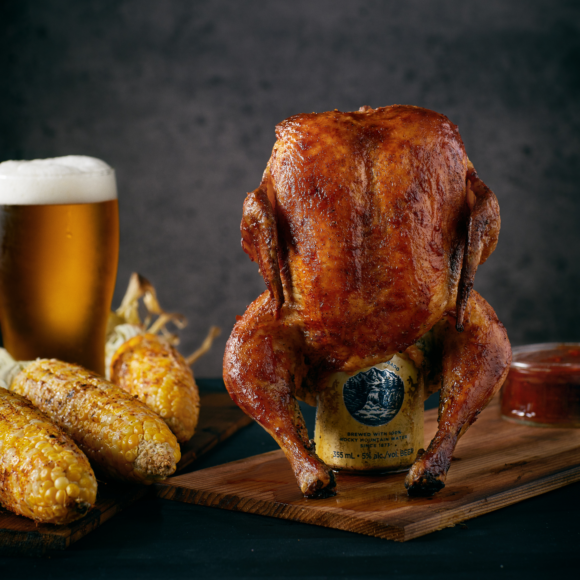 Cast Iron Beer Can Chicken & Garlic Roaster