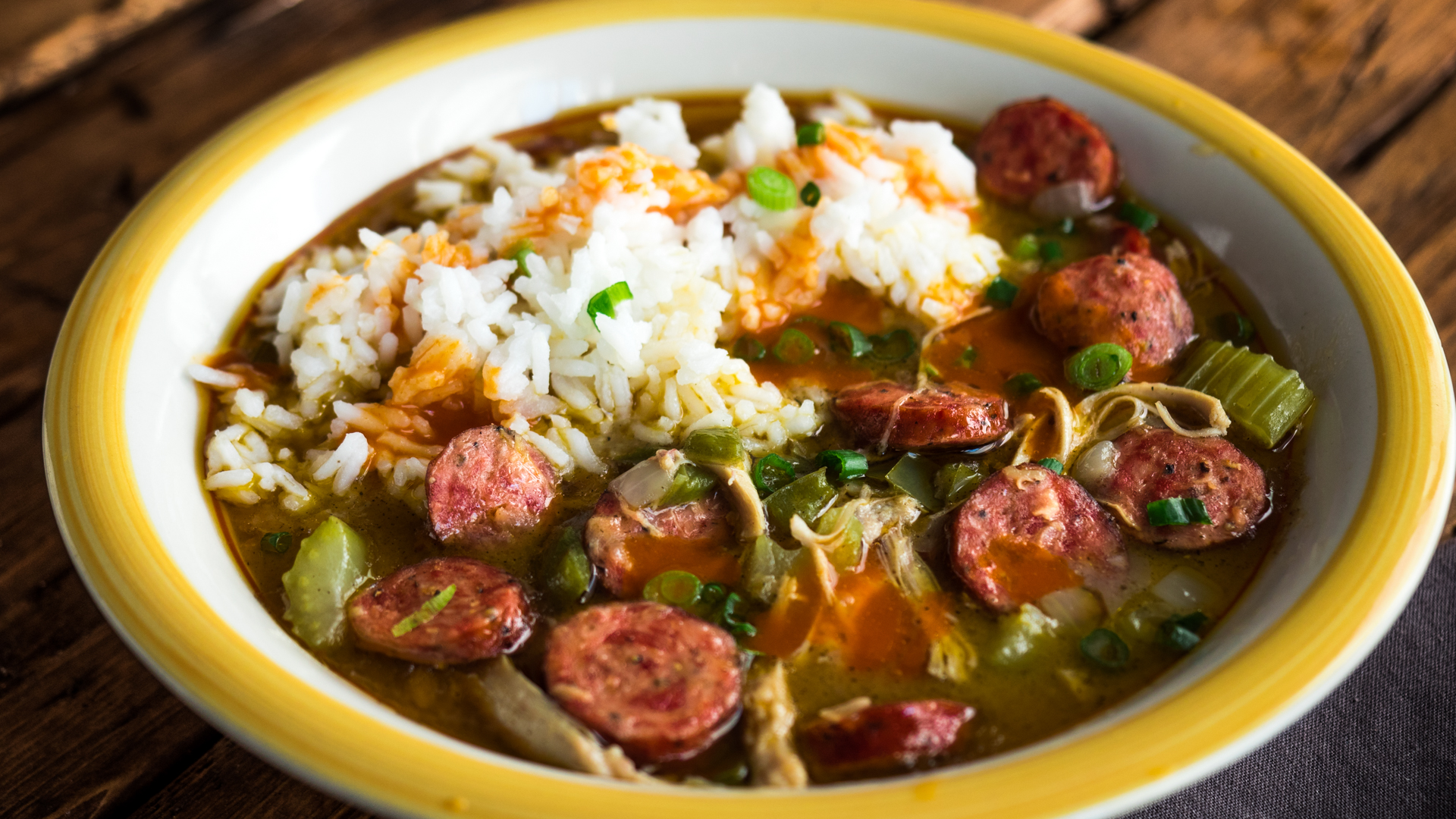 Sausage Gumbo - GRILLED