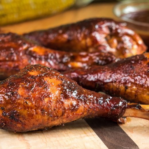 Smoked Turkey Legs with Habanero Mango Sauce