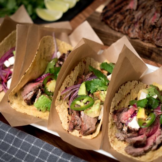 Tequila Hot Pepper Steak Tacos