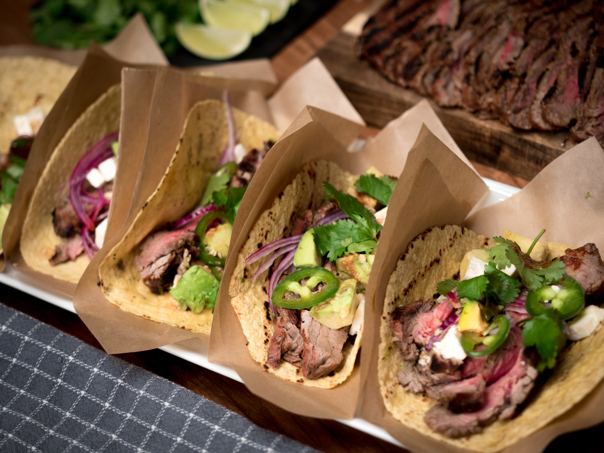 Tequila Hot Pepper Steak Tacos