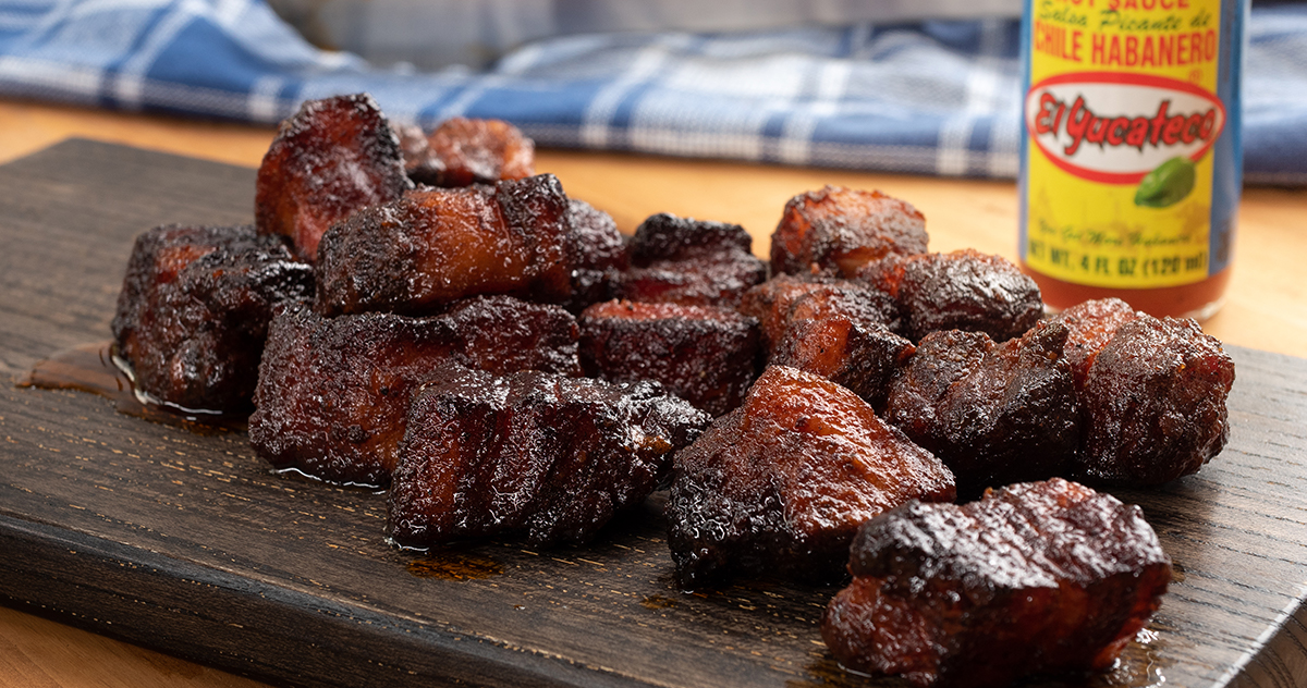 Habanero Brown Sugar Pork Belly Burnt Ends - GRILLED