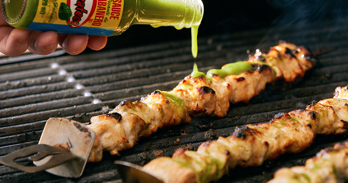 Green Habanero Chicken Shawarma Kebabs - GRILLED