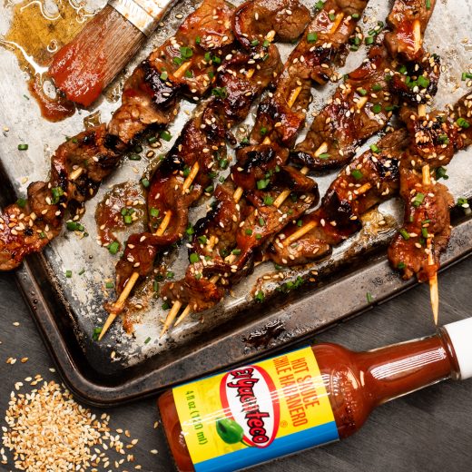 Spicy Korean BBQ Beef Skewers