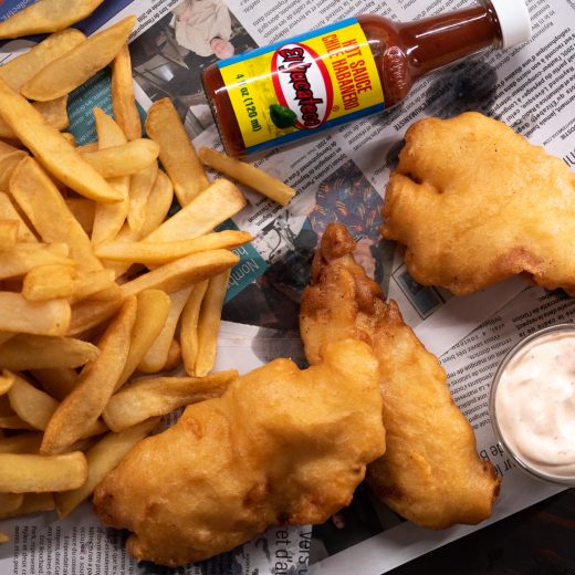 Fish ’n’ Chips with Habanero Dipping Sauce