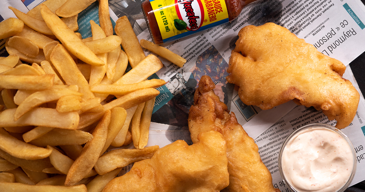 Fish ’n’ Chips with Habanero Dipping Sauce - GRILLED
