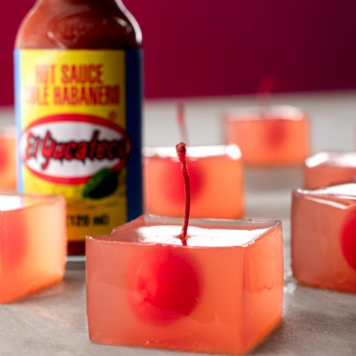 Cherry Habanero Vodka Jello Shots