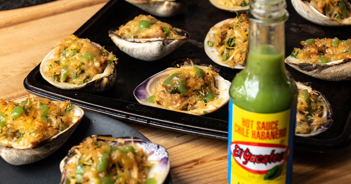 Smoked-Roasted Stuffed Clams - GRILLED