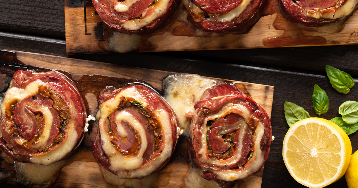 Flank Steak Pinwheels GRILLED