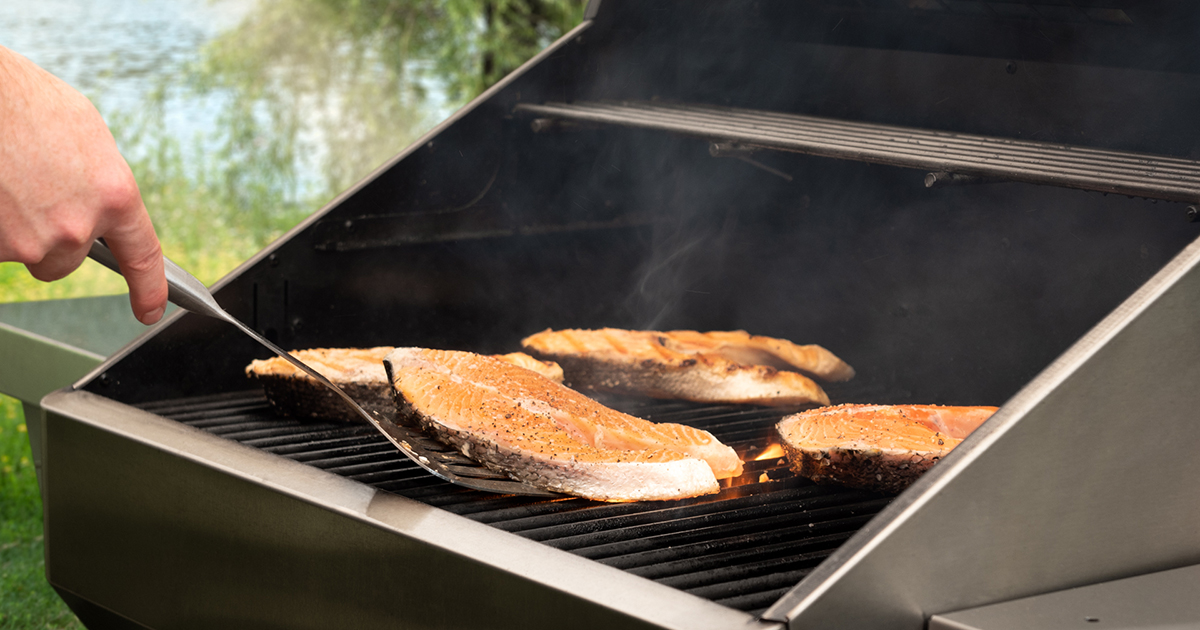 Wood-Fired Salmon Steaks - GRILLED
