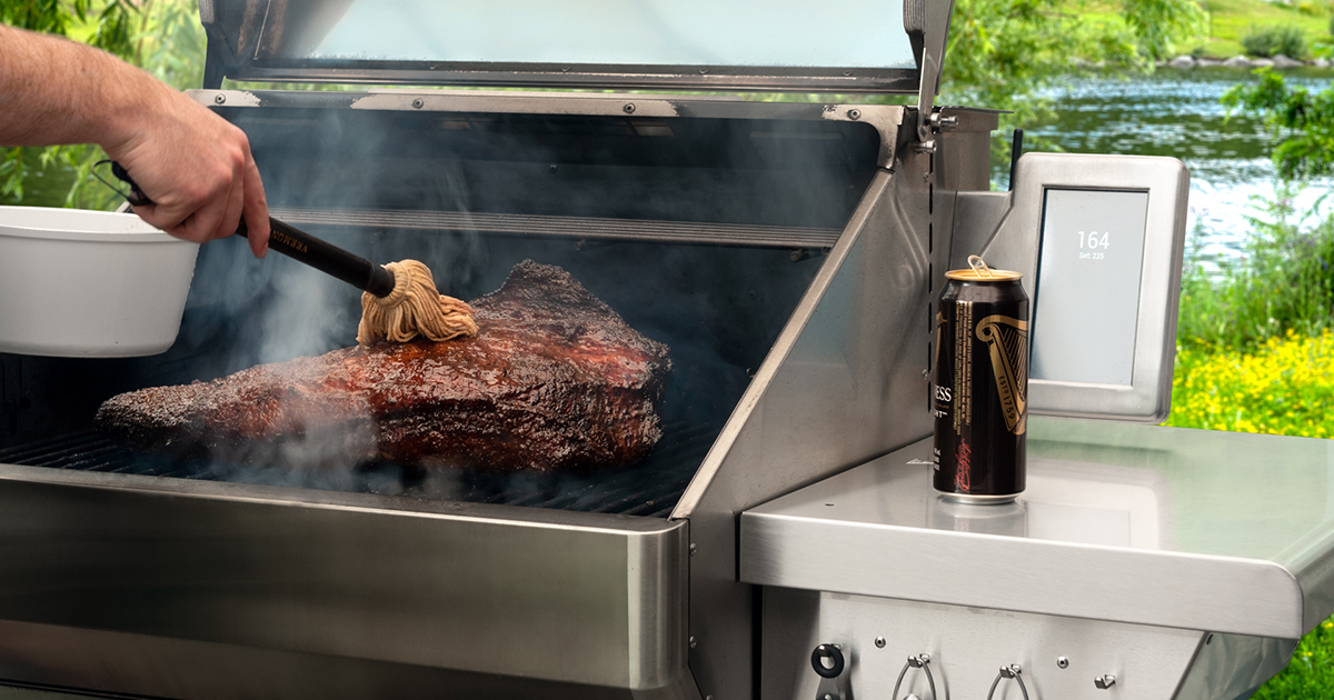 Smoked Stout Beer Brisket - GRILLED