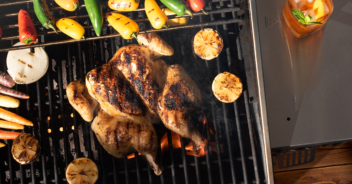 Flame-Grilled Spatchcock Chicken - GRILLED