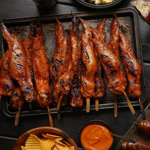 5-Alarm Chicken Wing Skewers