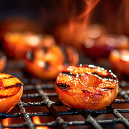 Grilled Peaches with Chili Lime Salt
